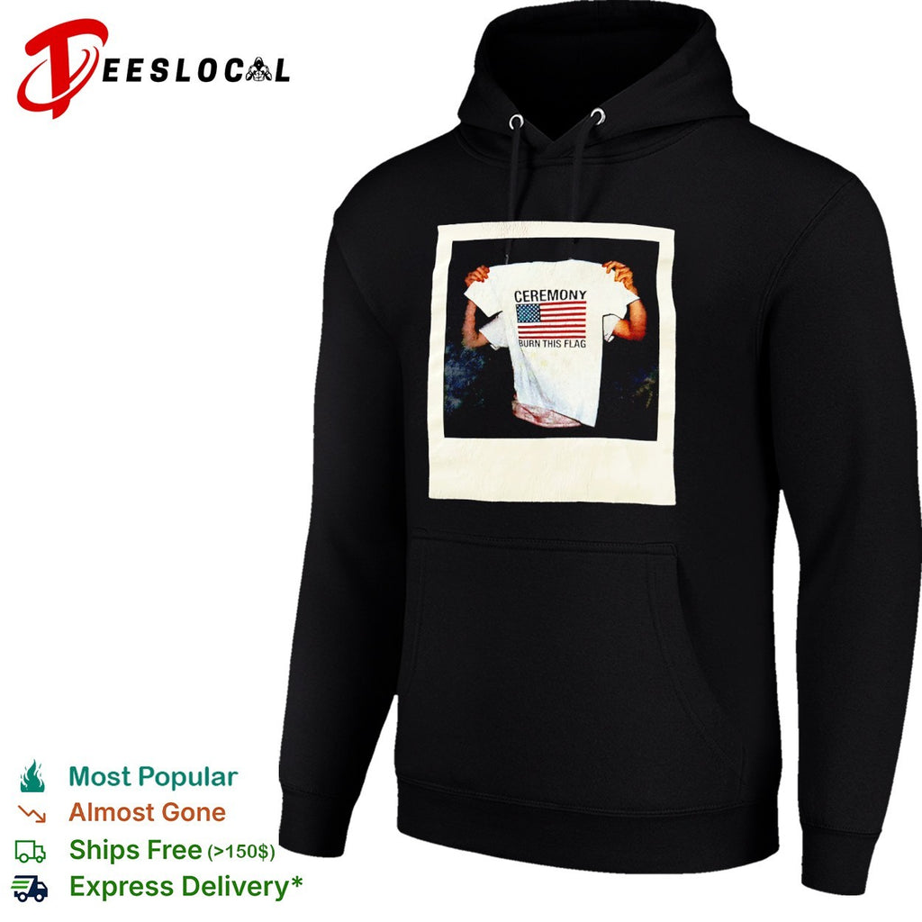 Ceremony Burn This Flag polaroid photograph shirt