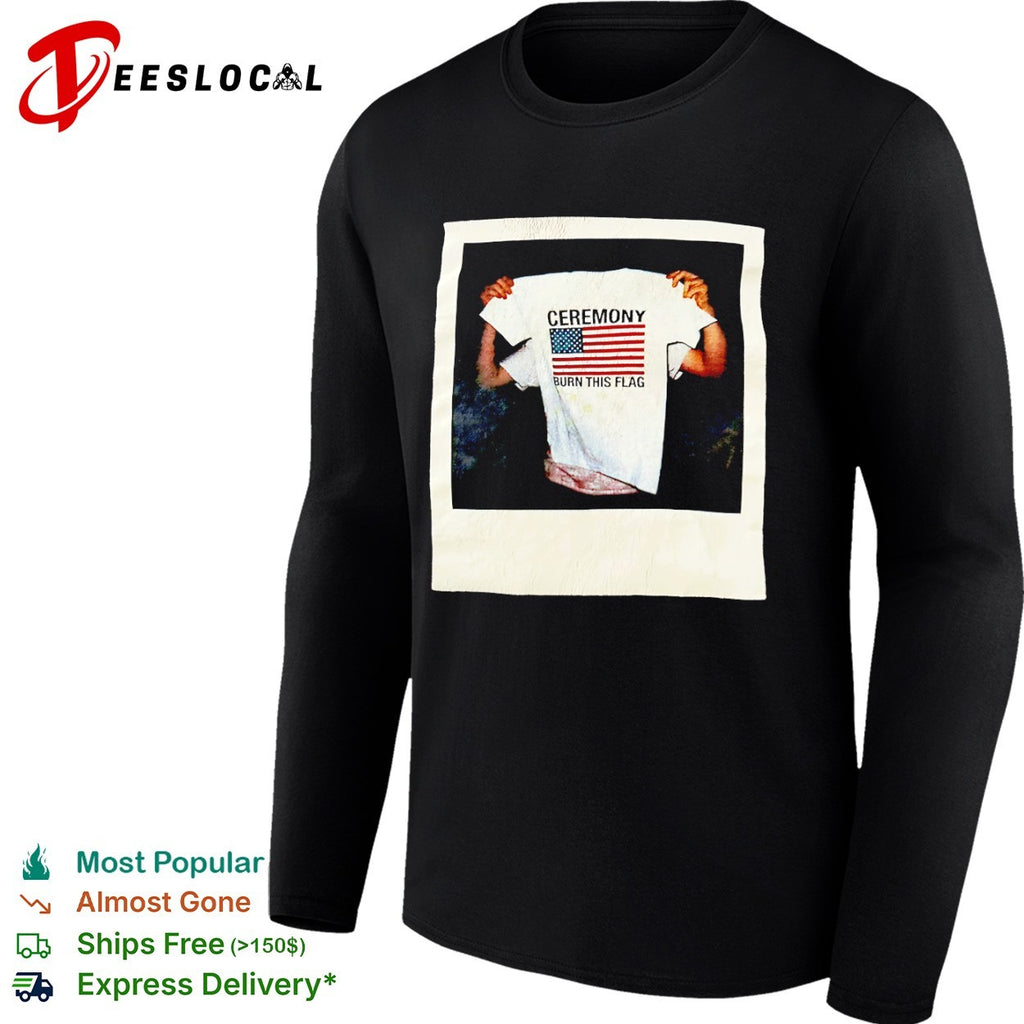 Ceremony Burn This Flag polaroid photograph shirt