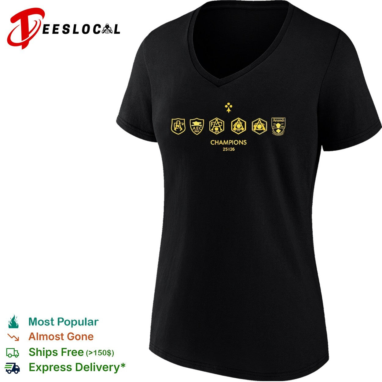 Champions 2025 2026 Arsendi logo shirt