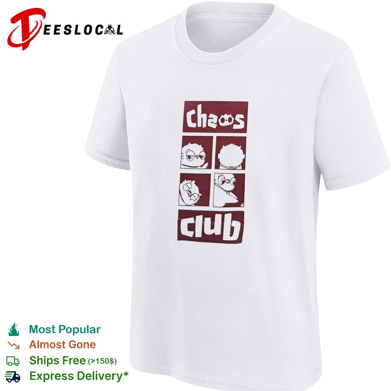 Chaos Club cartoon shirt
