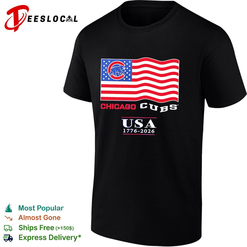 Chicago Cubs USA 1776 2026 American Flag Logo MLB shirt