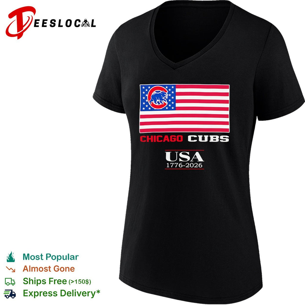 Chicago Cubs USA 1776 2026 USA flag shirt