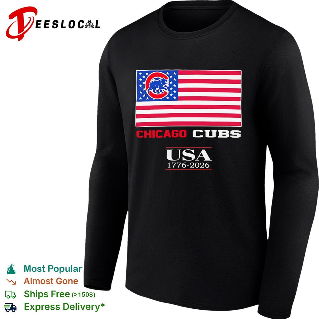 Chicago Cubs USA 1776 2026 USA flag shirt