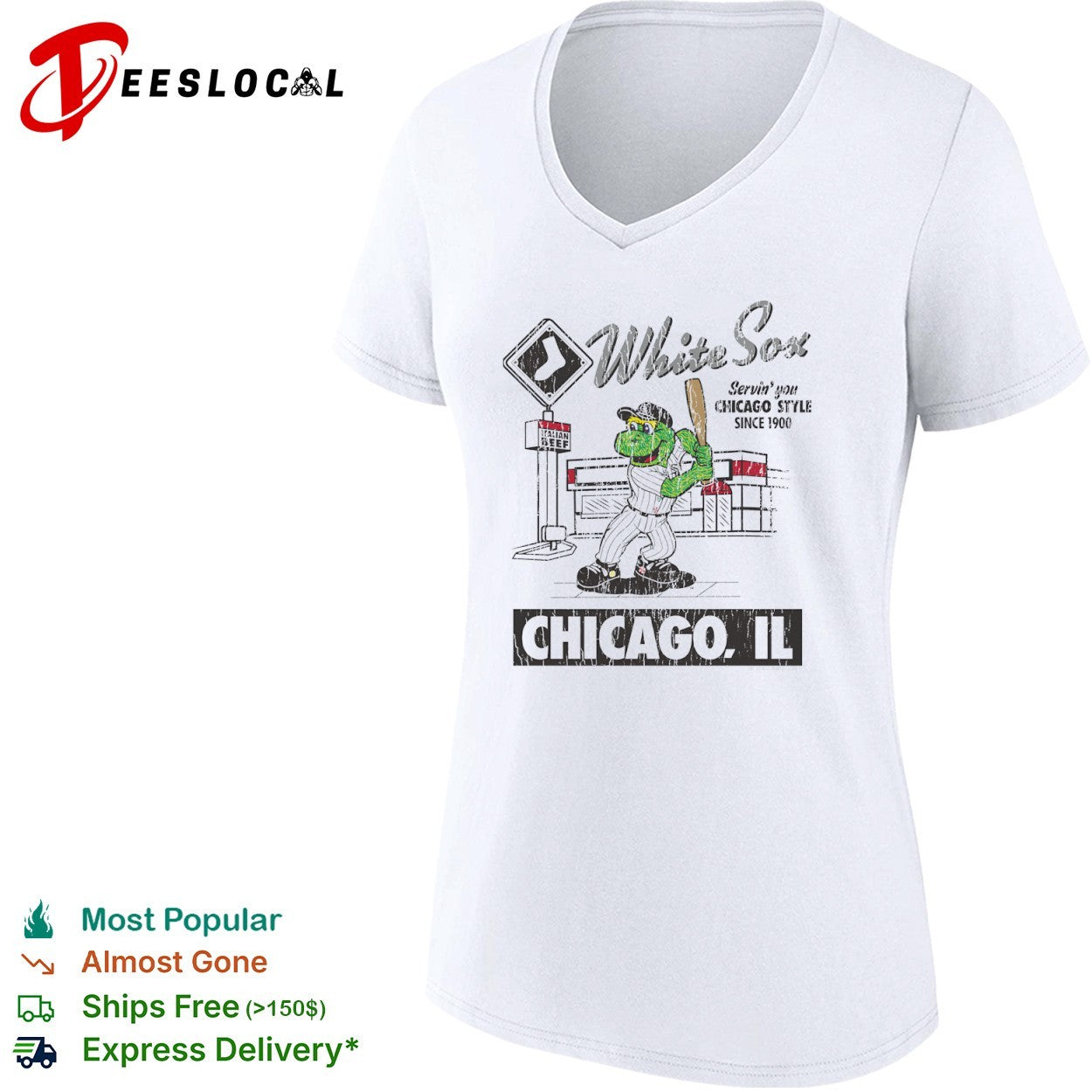 Chicago White Sox Style Since 1900 Italian Beef mascot baseball player shirt