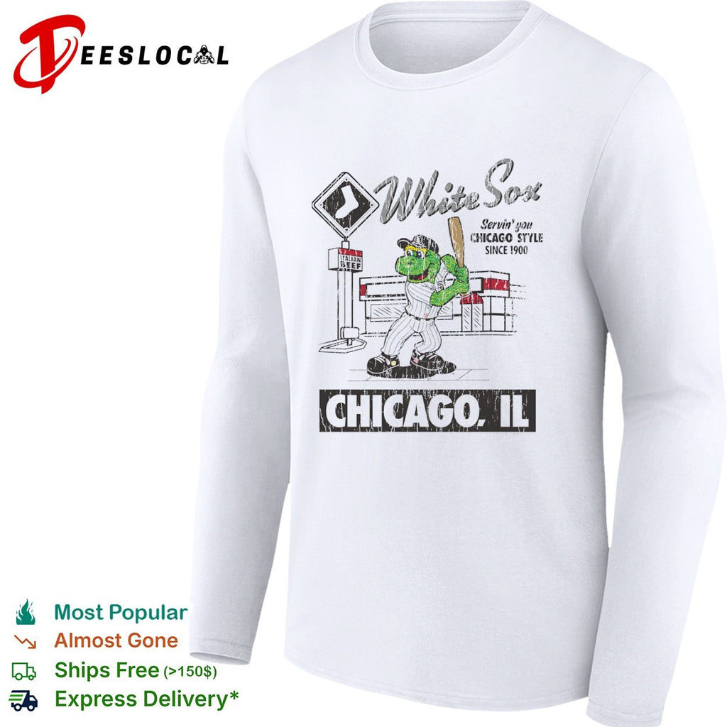Chicago White Sox Style Since 1900 Italian Beef mascot baseball player shirt