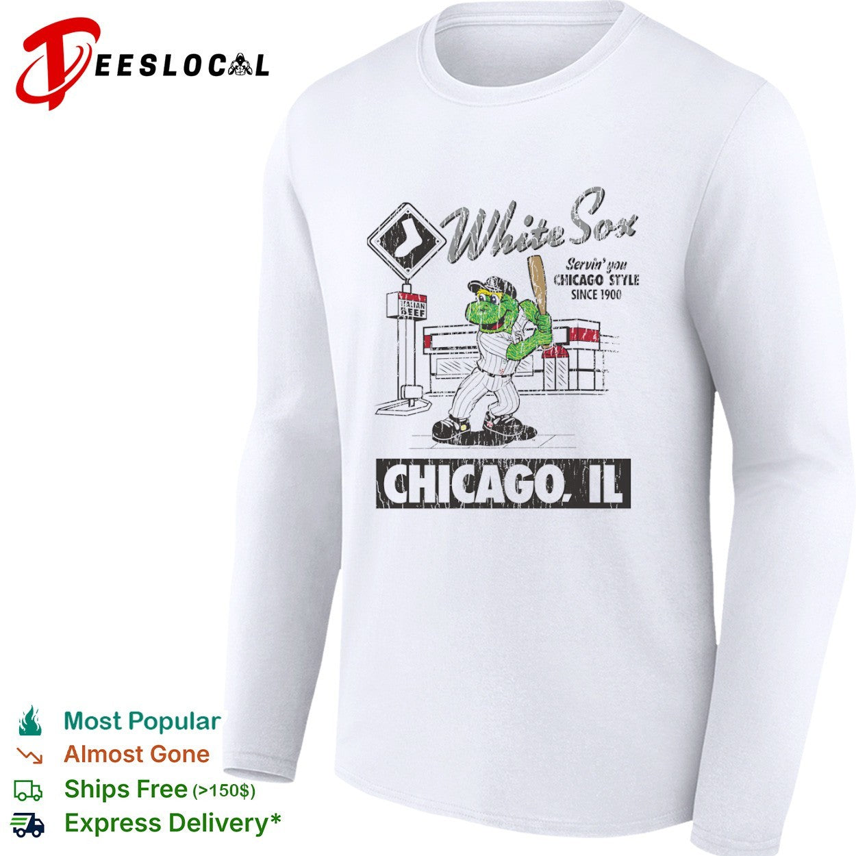 Chicago White Sox Style Since 1900 Italian Beef mascot baseball player shirt