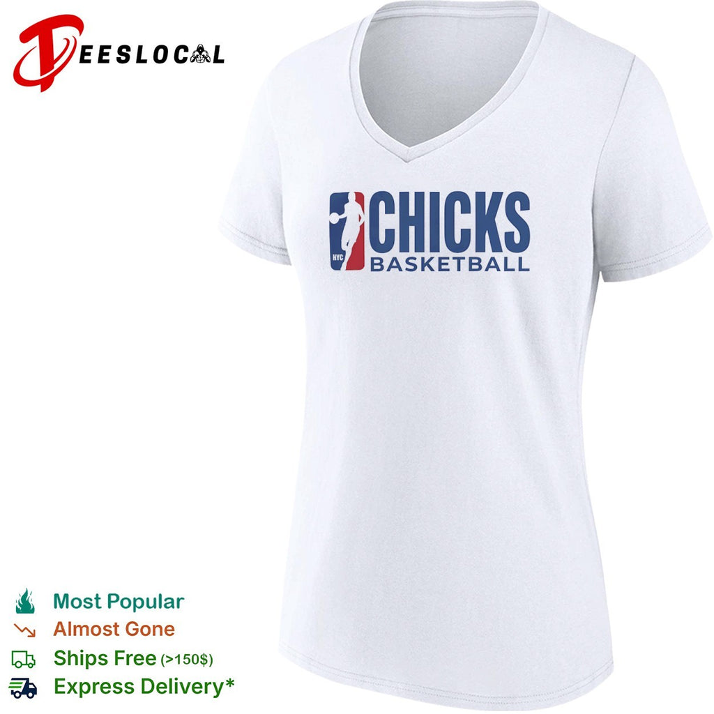 Chicks Basketball Parody NBA Logo Shirt