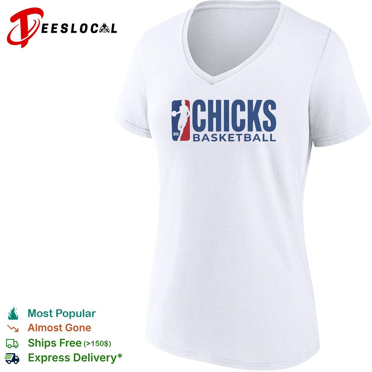 Chicks Basketball Parody NBA Logo Shirt