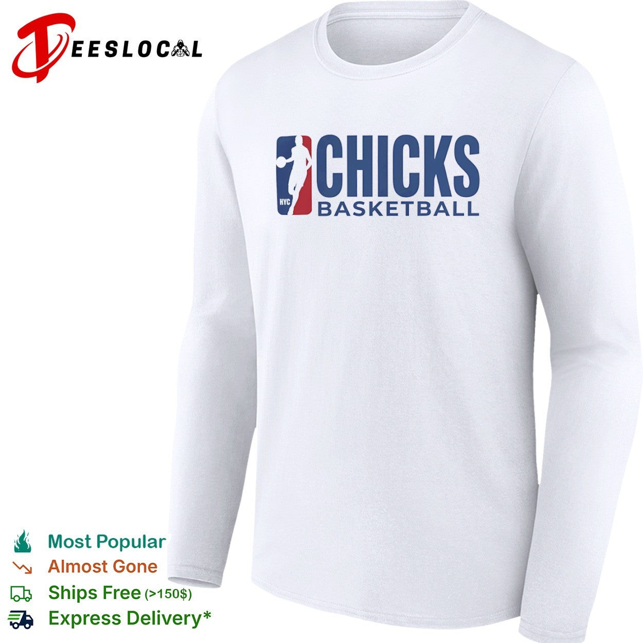 Chicks Basketball Parody NBA Logo Shirt