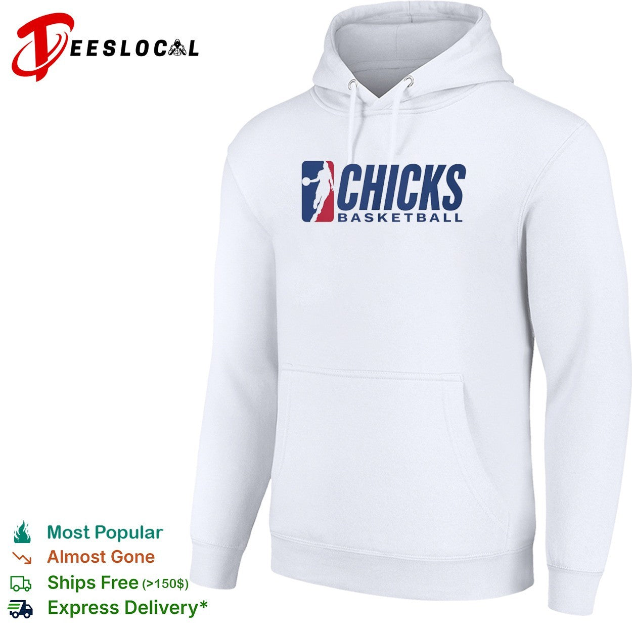 Chicks basketball logo parody shirt