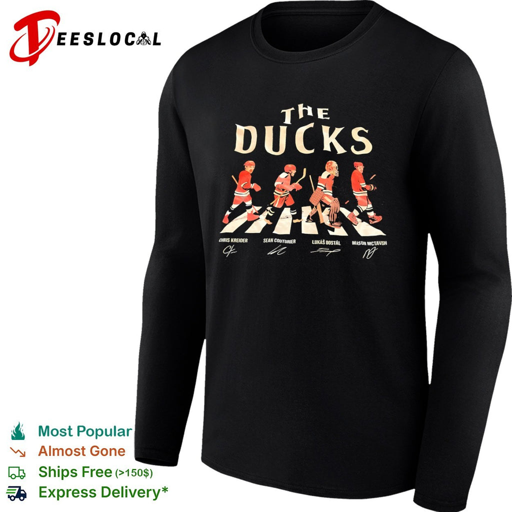 Chris Kreider Sean Couturier Lukas Dostal Mason McTavish The Ducks crosswalk shirt