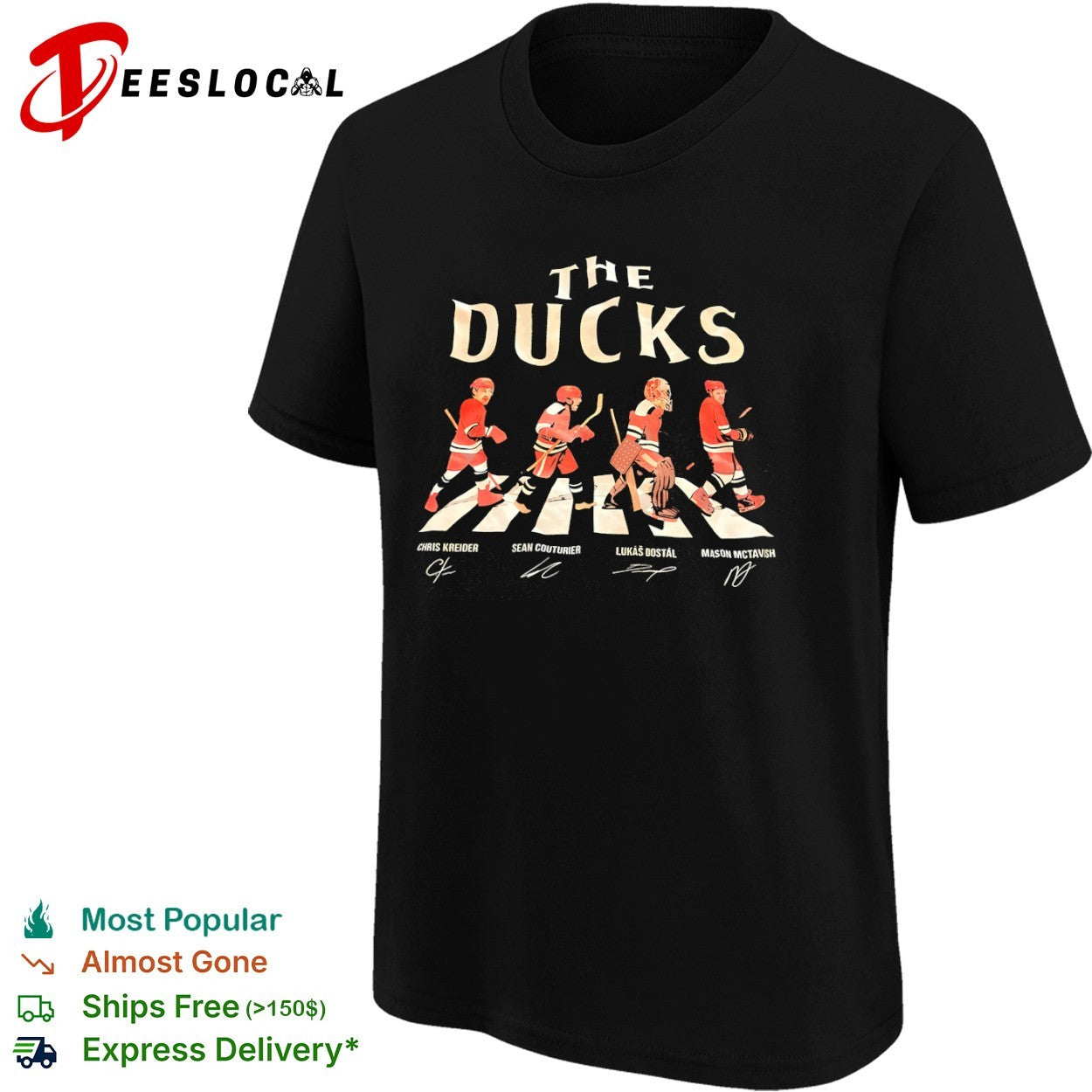 Chris Kreider Sean Couturier Lukas Dostal Mason McTavish The Ducks crosswalk shirt