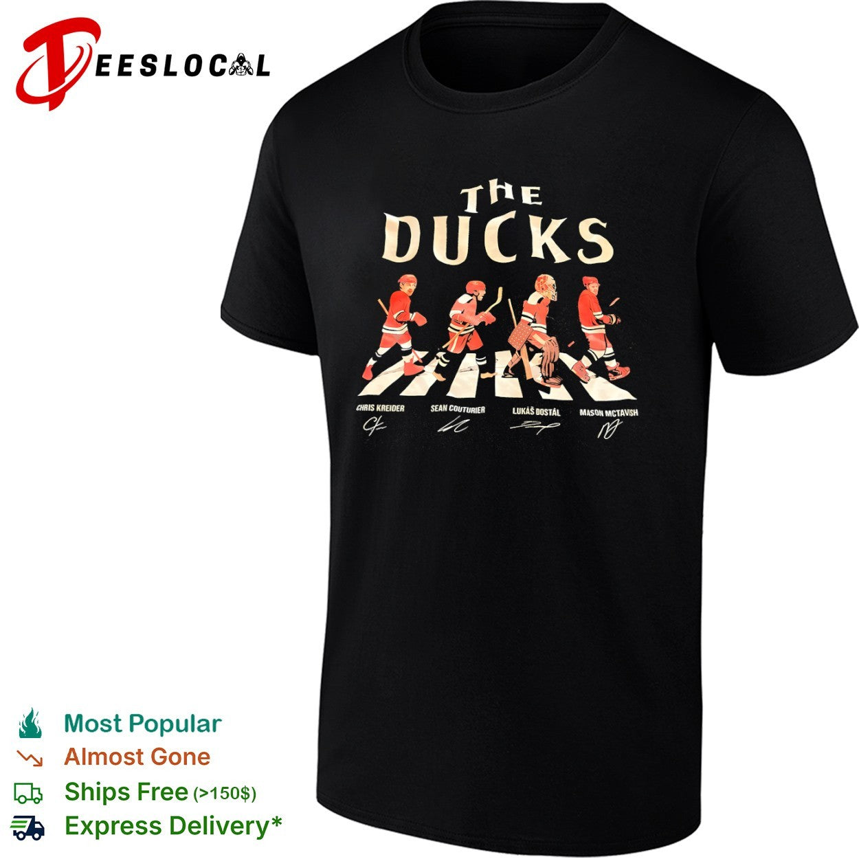 Chris Kreider Sean Couturier Lukas Dostal Mason McTavish The Ducks crosswalk shirt