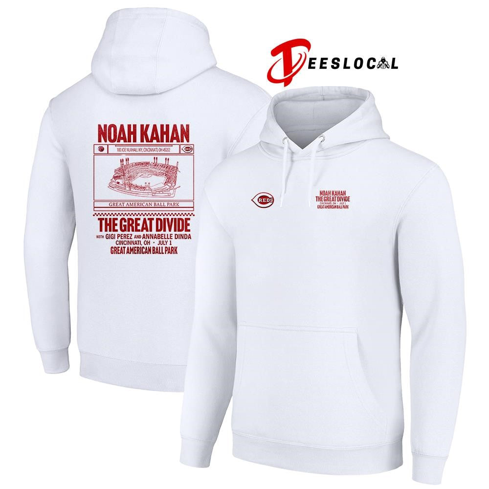 Cincinnati Reds x Noah Kahan the Great Divide stadium shirt
