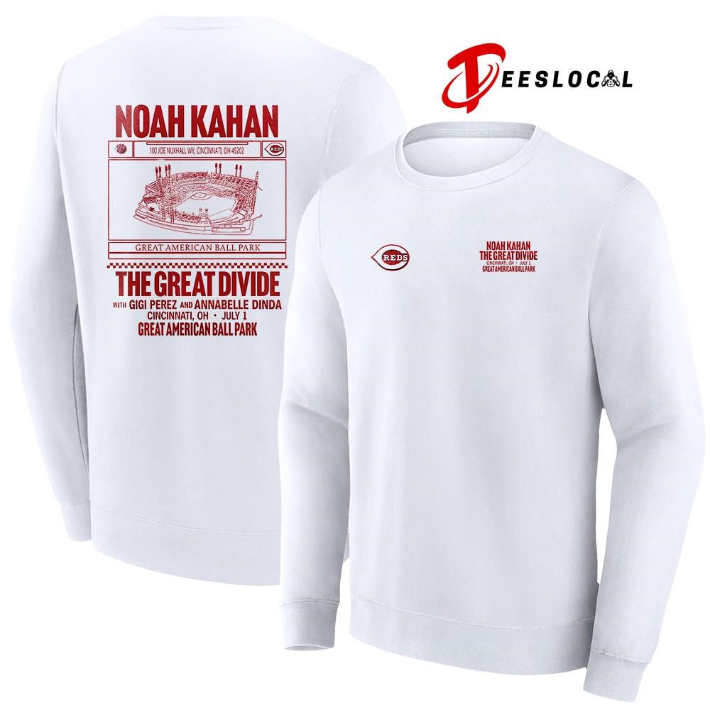 Cincinnati Reds x Noah Kahan the Great Divide stadium shirt