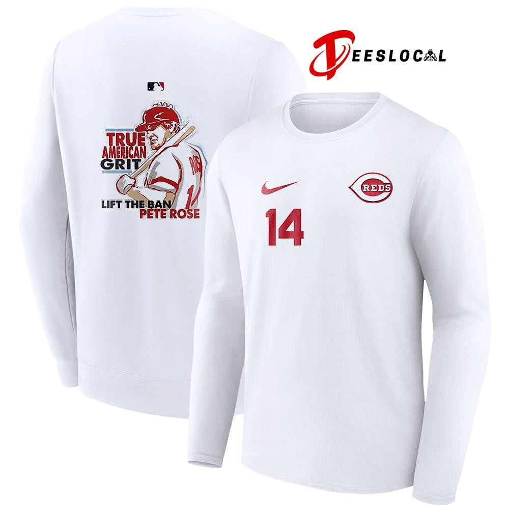 Cincinnati Reds x Pete Rose true American grit lift the ban graphic shirt