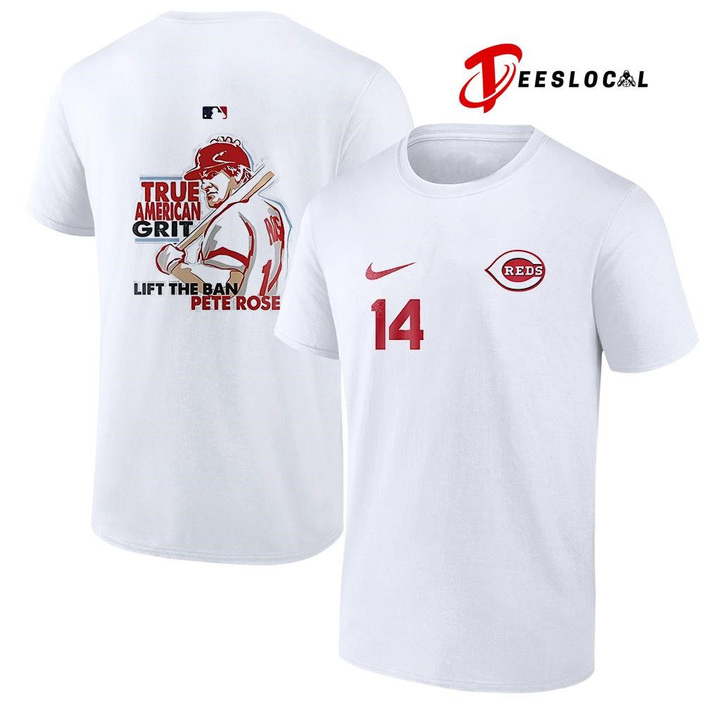Cincinnati Reds x Pete Rose true American grit lift the ban graphic shirt
