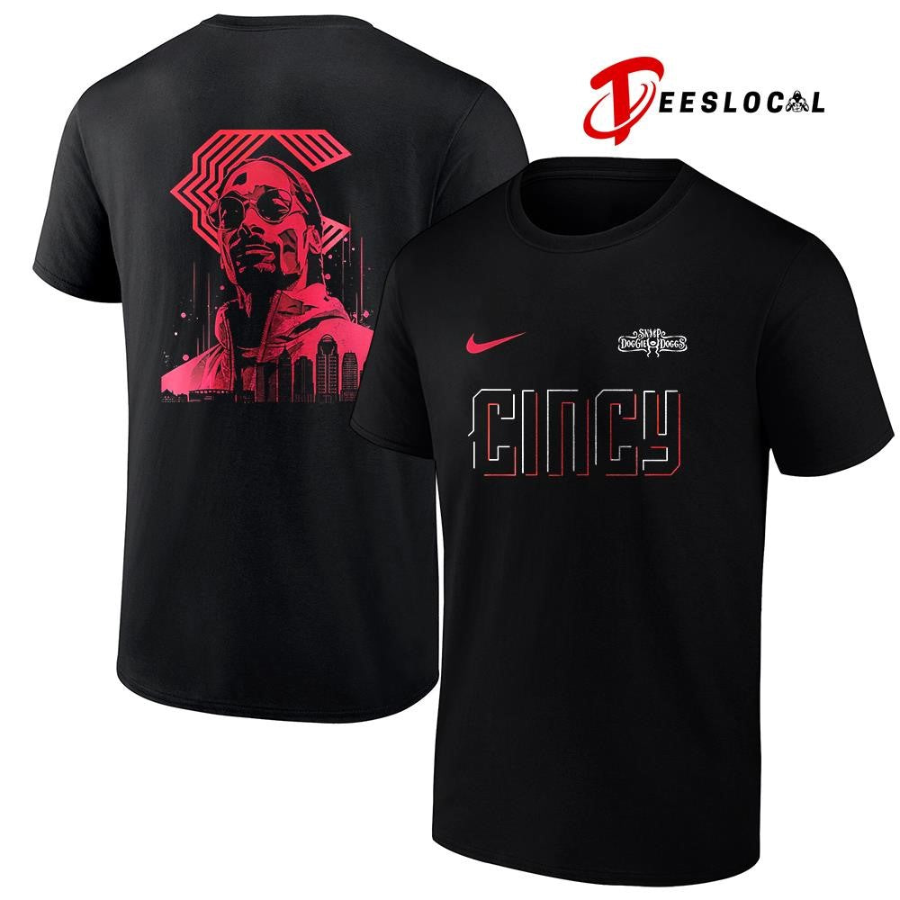 Cincinnati Reds x Snoop Dogg Post Game concert portrait graphic shirt