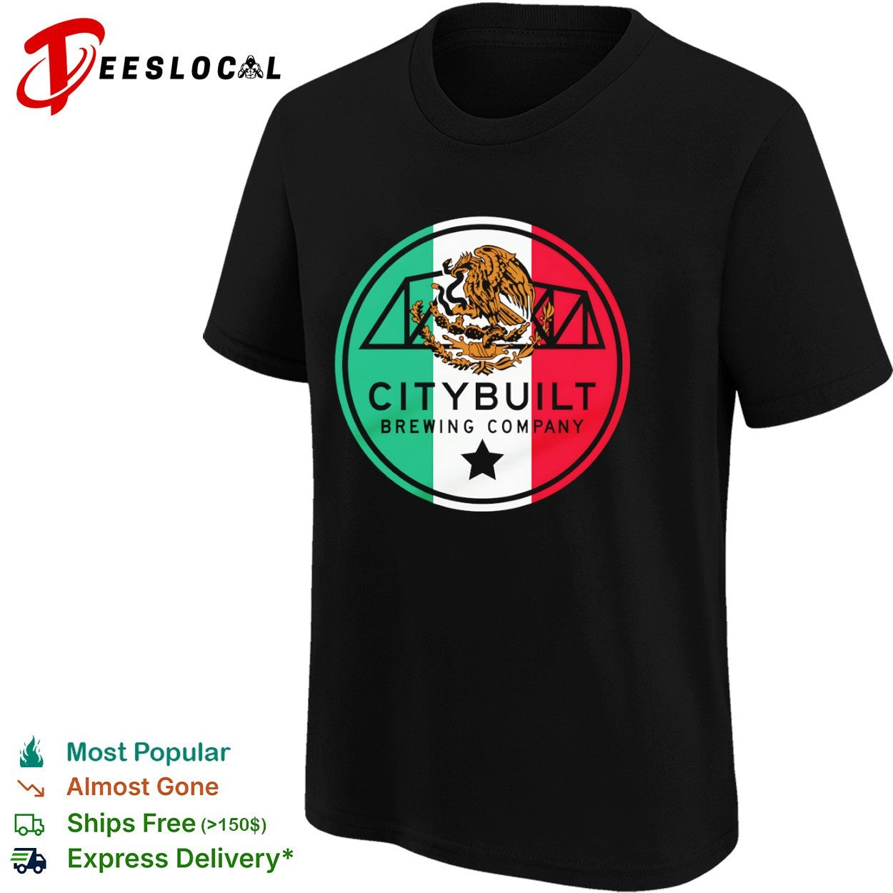 Citybuilt Brewing Company Mexico Flag Eagle Shirt