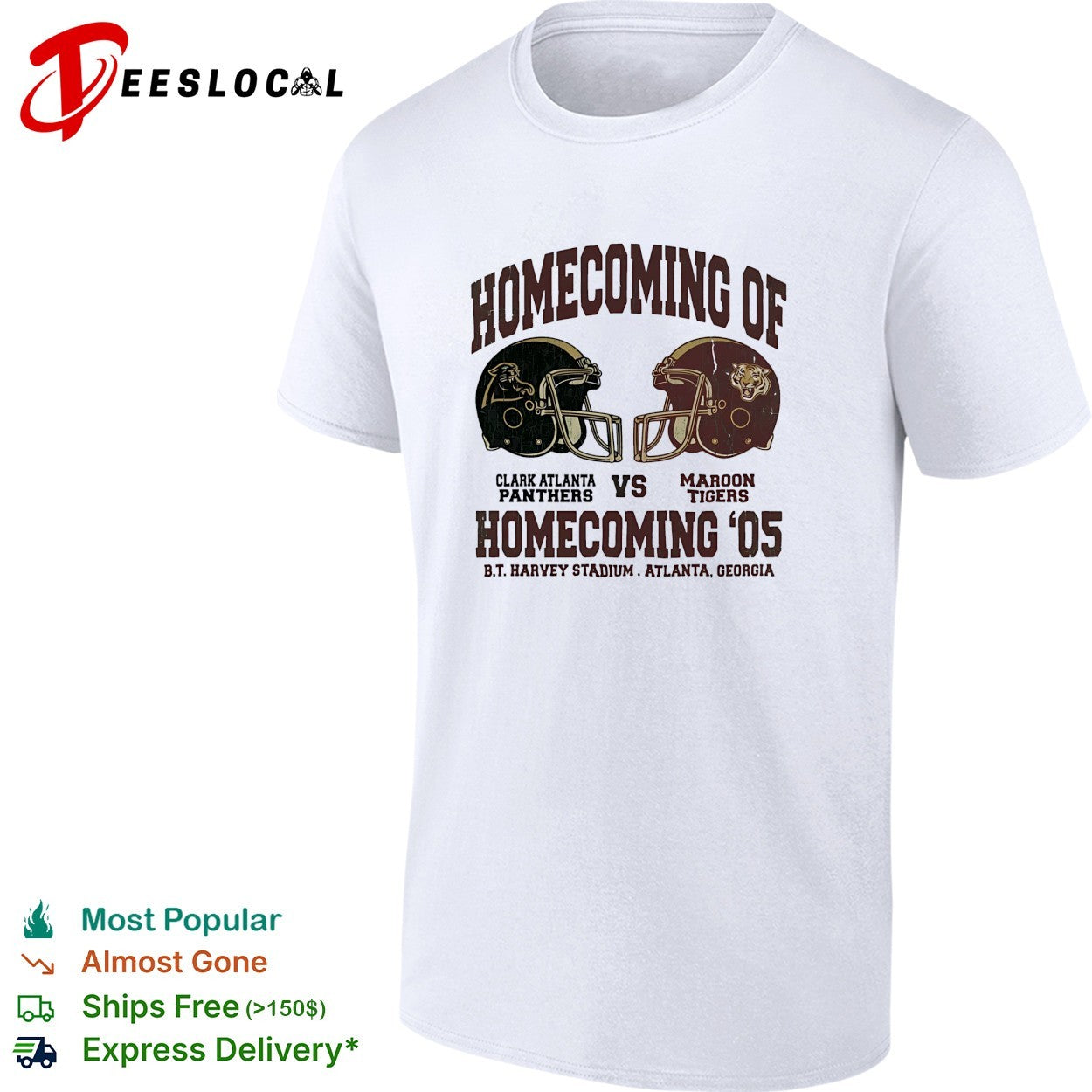 Clark Atlanta Panthers vs Maroon Tigers homecoming 2005 BT Harvey Stadium shirt