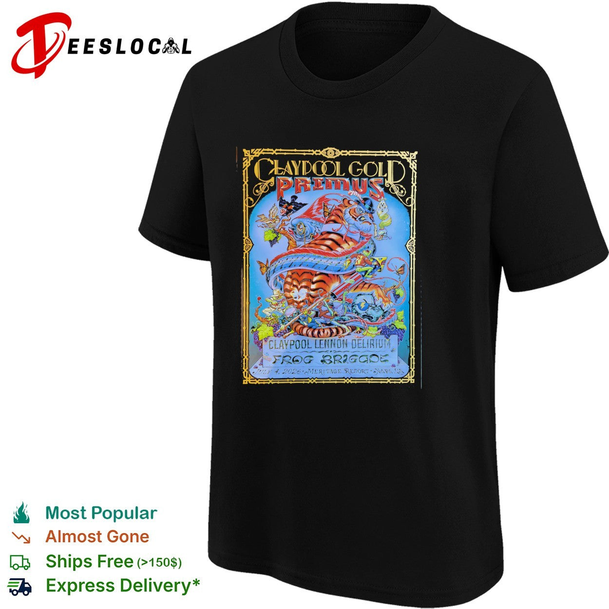 Claypool Lennon Delirium Primus Frog Brigade Napa CA July 4 2026 shirt
