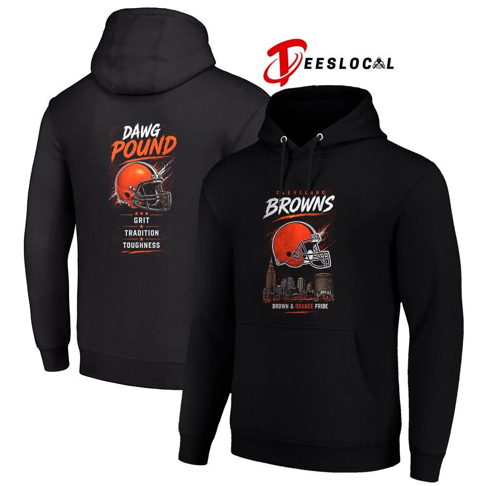 Cleveland Browns pride grit tradition toughness skyline helmet shirt