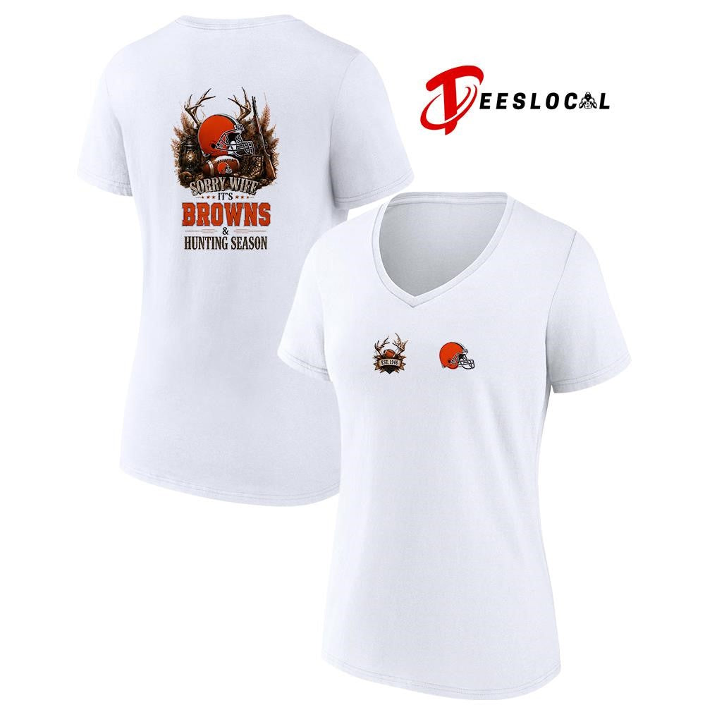 Cleveland Browns sorry wife it’s hunting season deer shirt