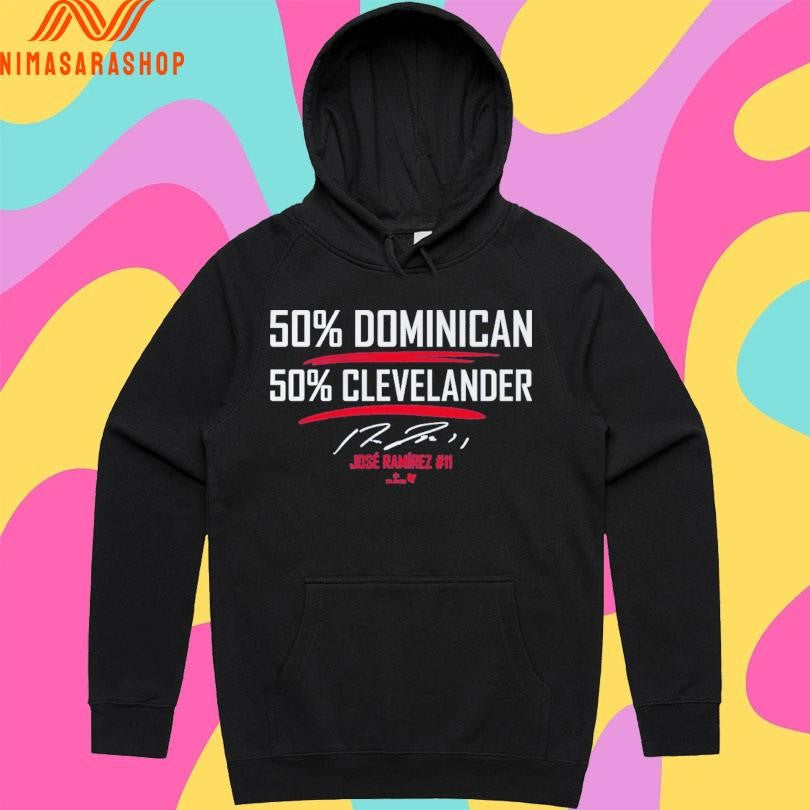 Cleveland Guardians Jose Ramirez 11 50 Dominican 50 Clevelander Signature Shirts