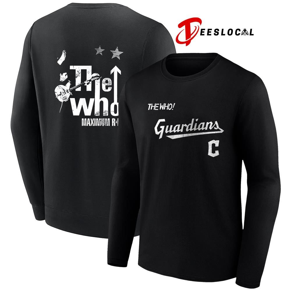 Cleveland Guardians The Who Maximum R B North American Farewell tour graphic shirt