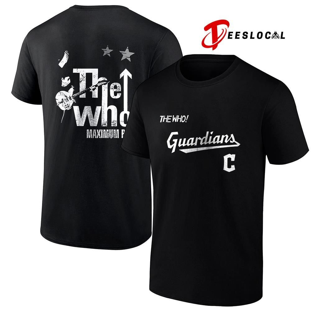 Cleveland Guardians The Who Maximum R B North American Farewell tour graphic shirt
