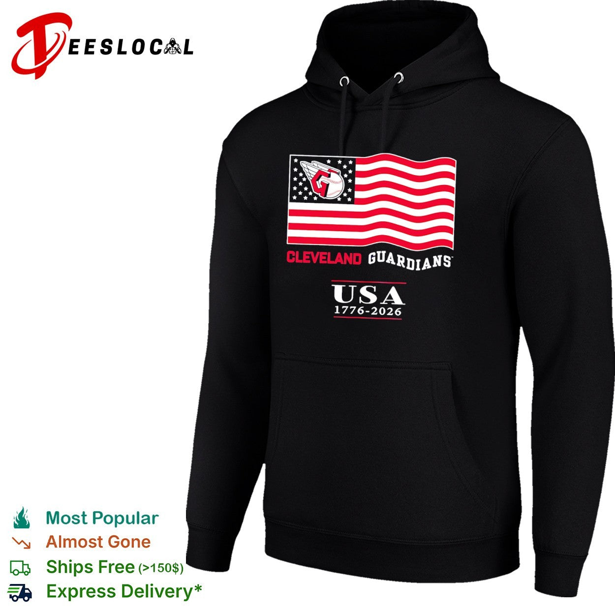 Cleveland Guardians USA 1776 2026 American Flag Baseball MLB shirt