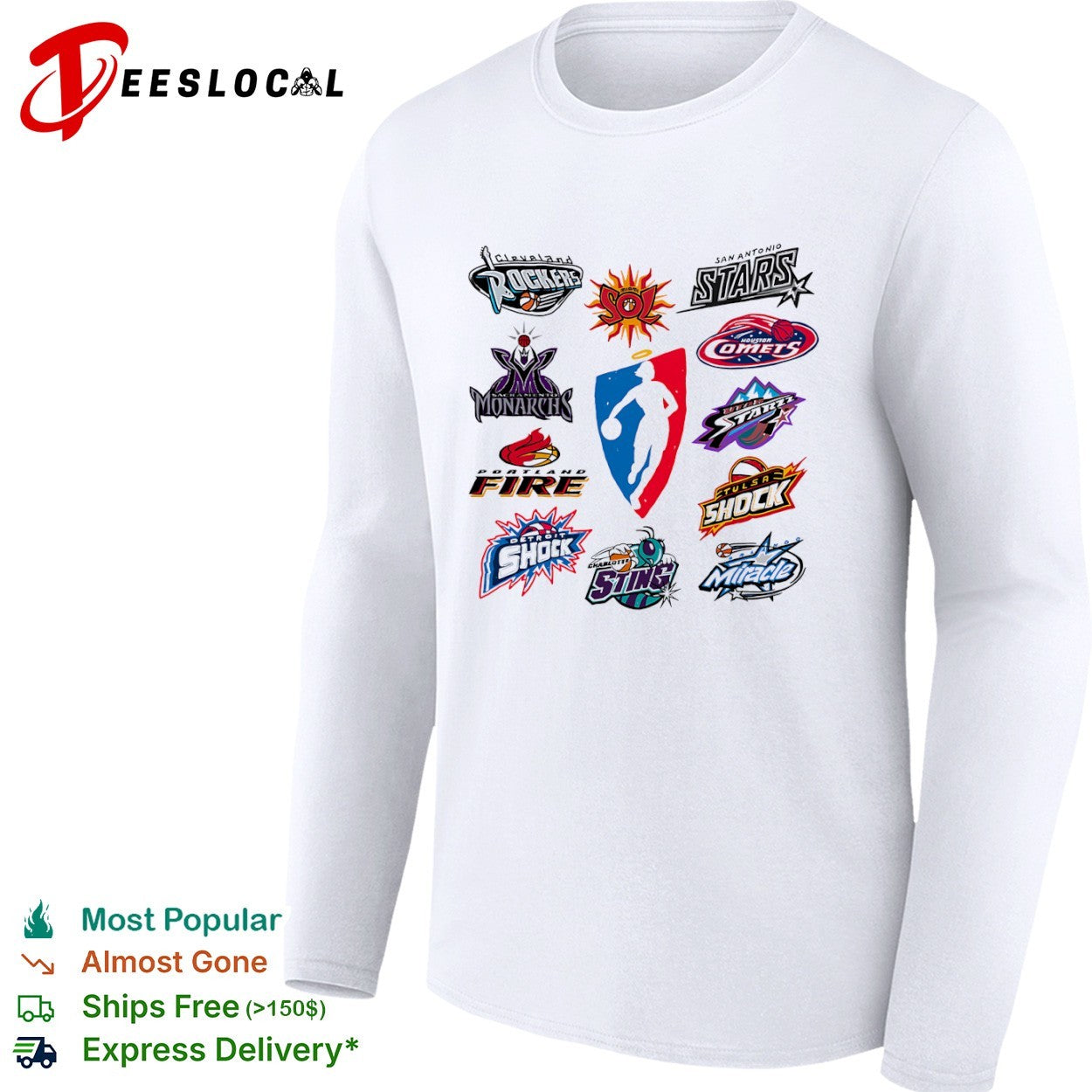 Cleveland Rockers Miami Sol San Antonio Stars Sacramento Monarchs WNBA team shirt