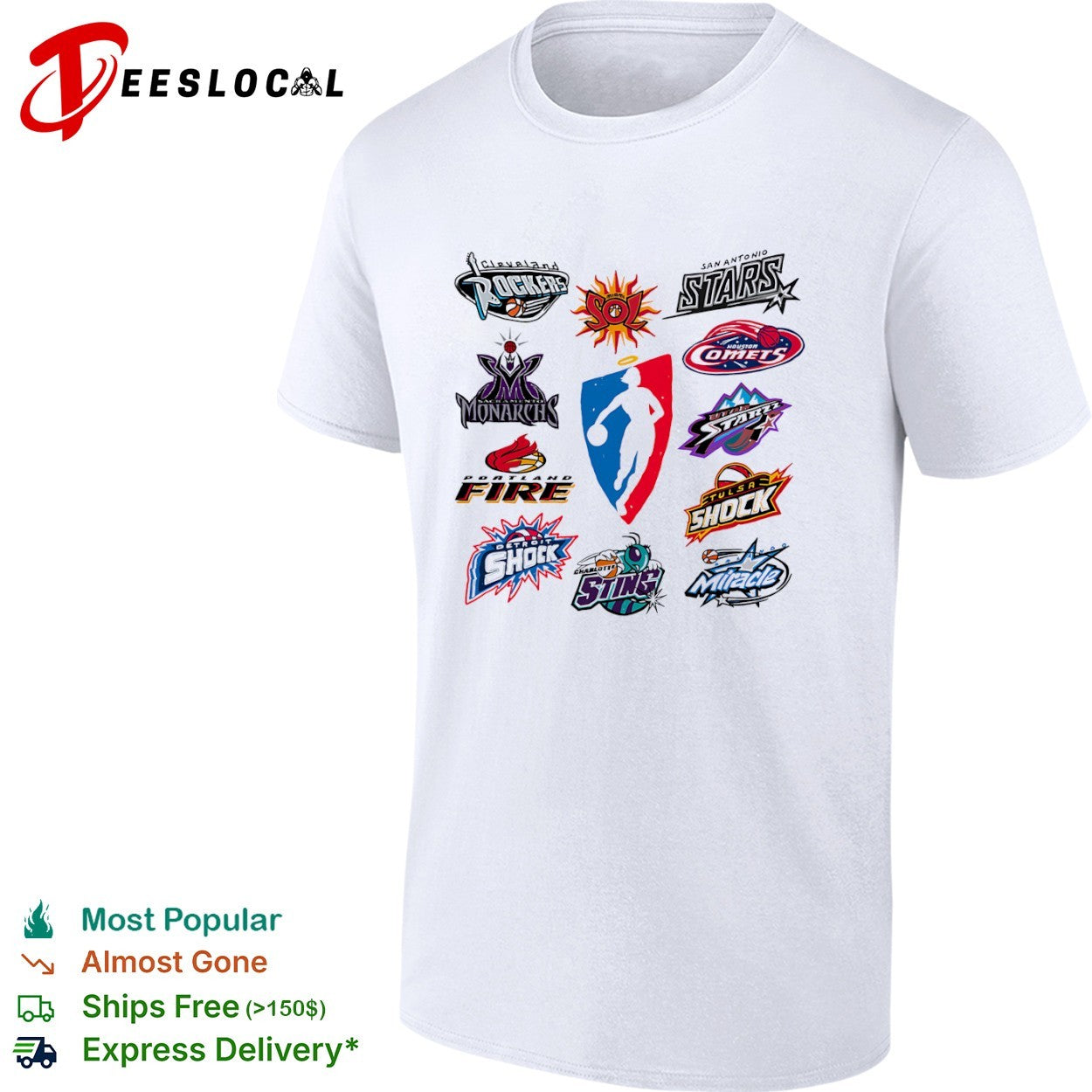 Cleveland Rockers Miami Sol San Antonio Stars Sacramento Monarchs WNBA team shirt