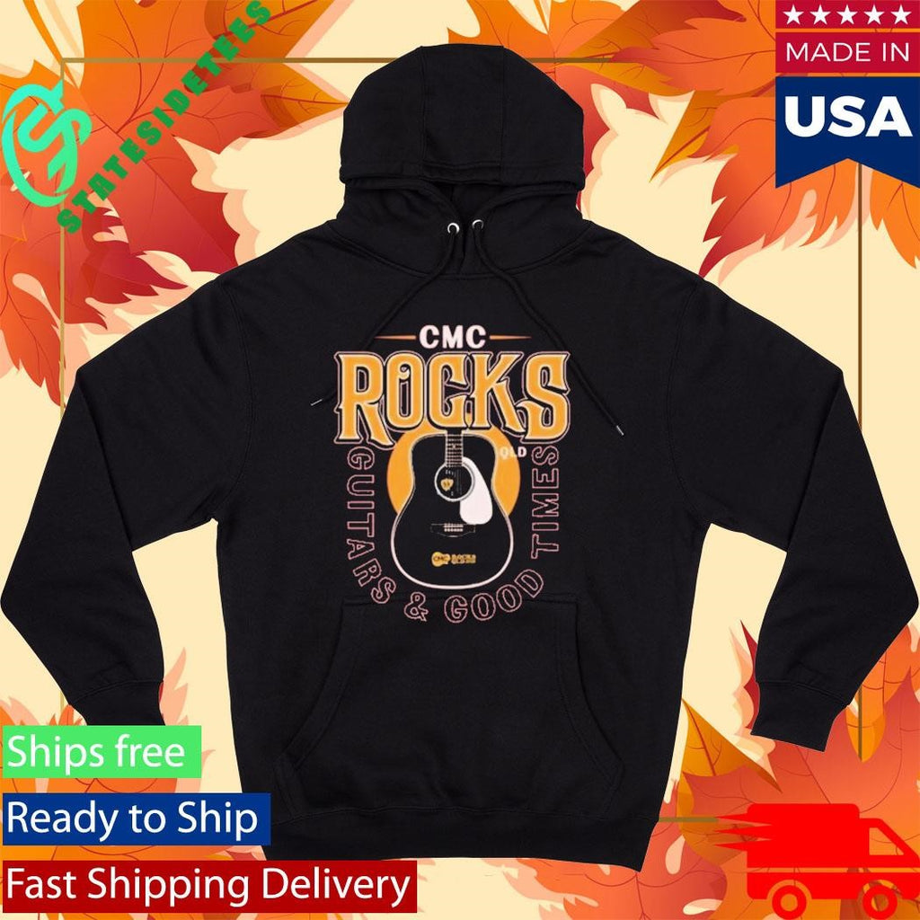 Cmc Rocks Guitar Silhouette Burgundy Shirt