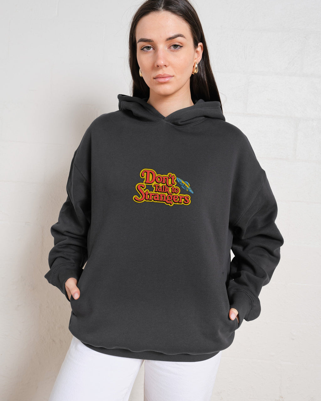 Don't Talk to Strangers Front and Back Hoodie