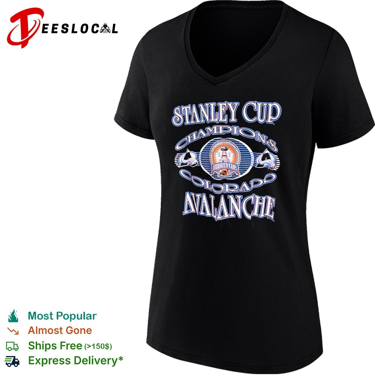 Colorado Avalanche Stanley Cup champions 2001 trophy shirt