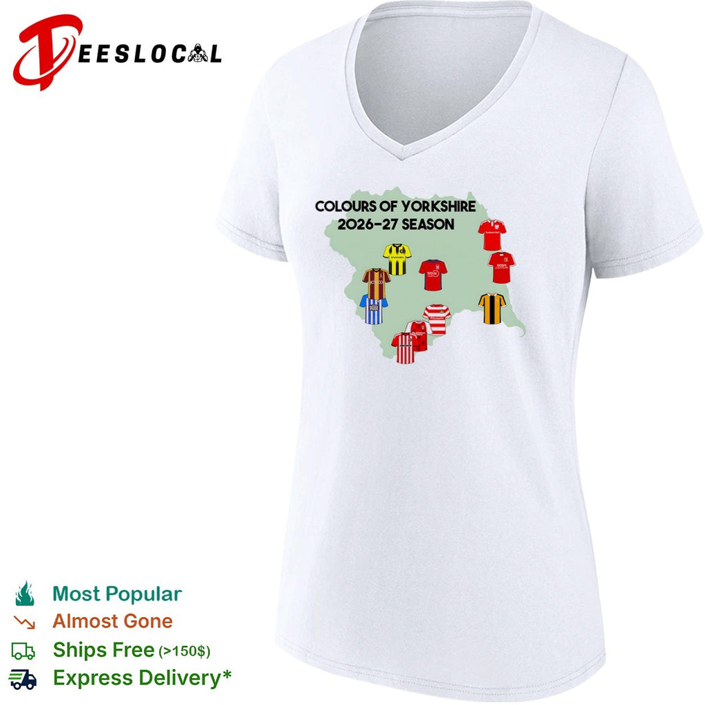 Colours of Yorkshire 2026 27 Season JCT600 Envirovent Titan KCOM Hey Dude Midnite shirt