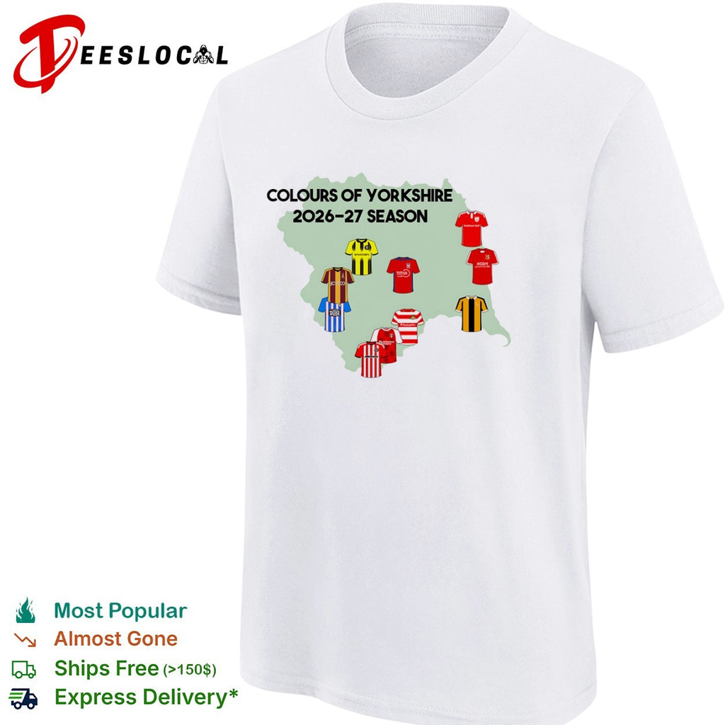 Colours of Yorkshire 2026 27 Season JCT600 Envirovent Titan KCOM Hey Dude Midnite shirt