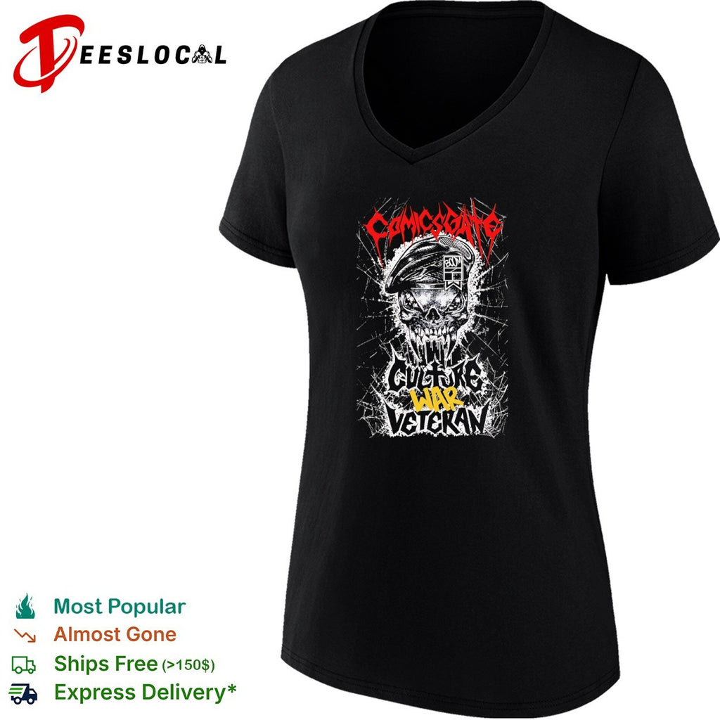 Comicsgate skull beret culture war veteran shirt