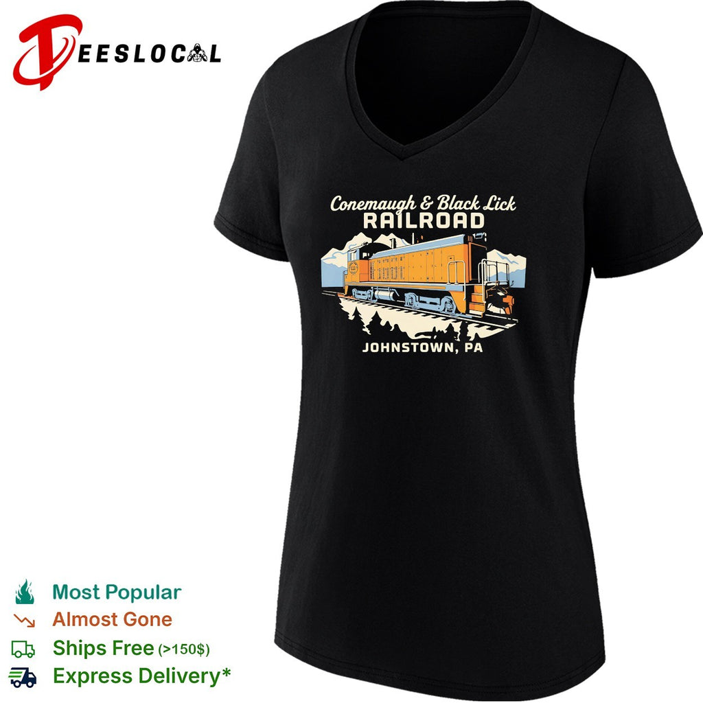 Conemaugh and Black Lick Railroad Johnstown PA locomotive shirt