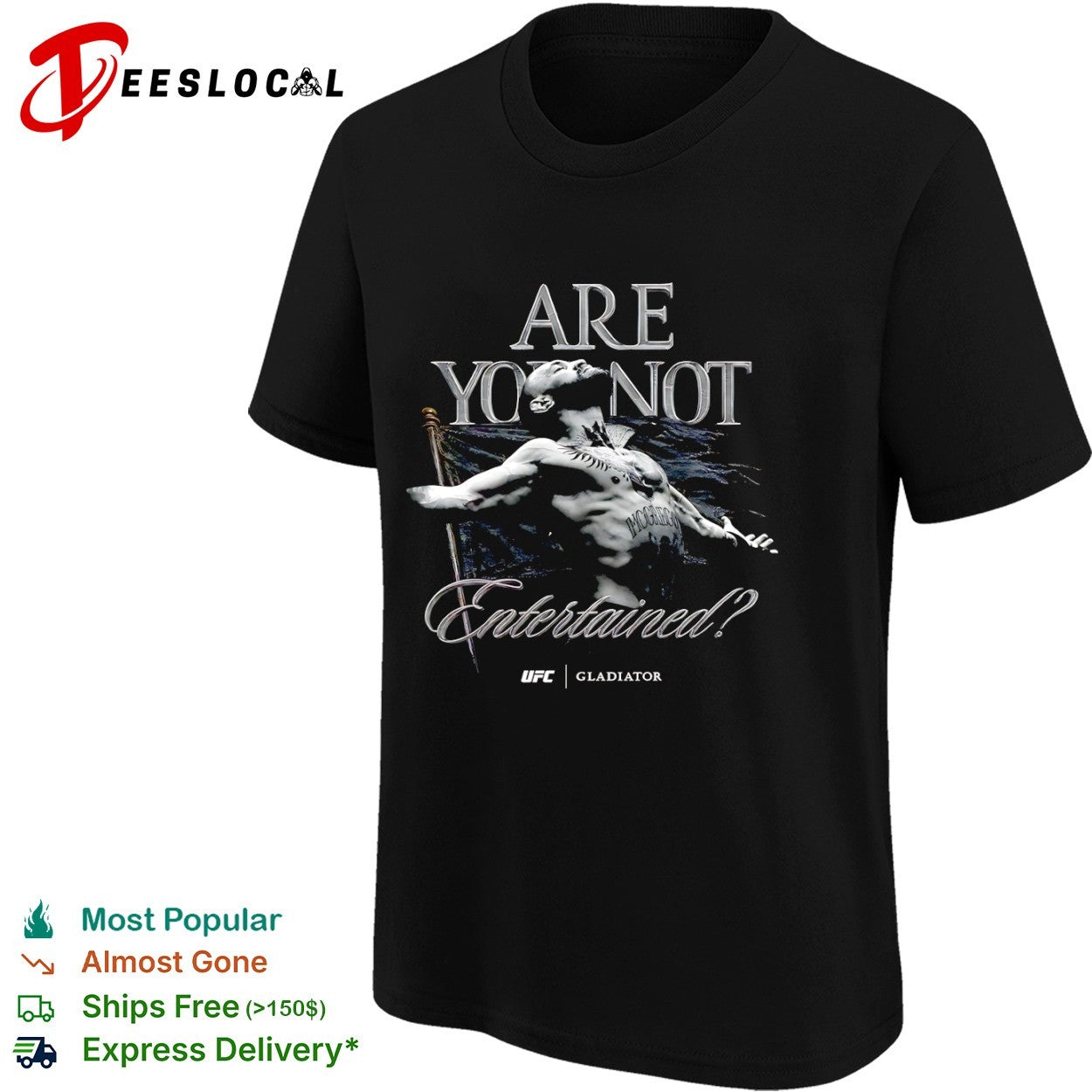 Conor McGregor UFC Gladiator Are You Not Entertained MMA Fighter shirt