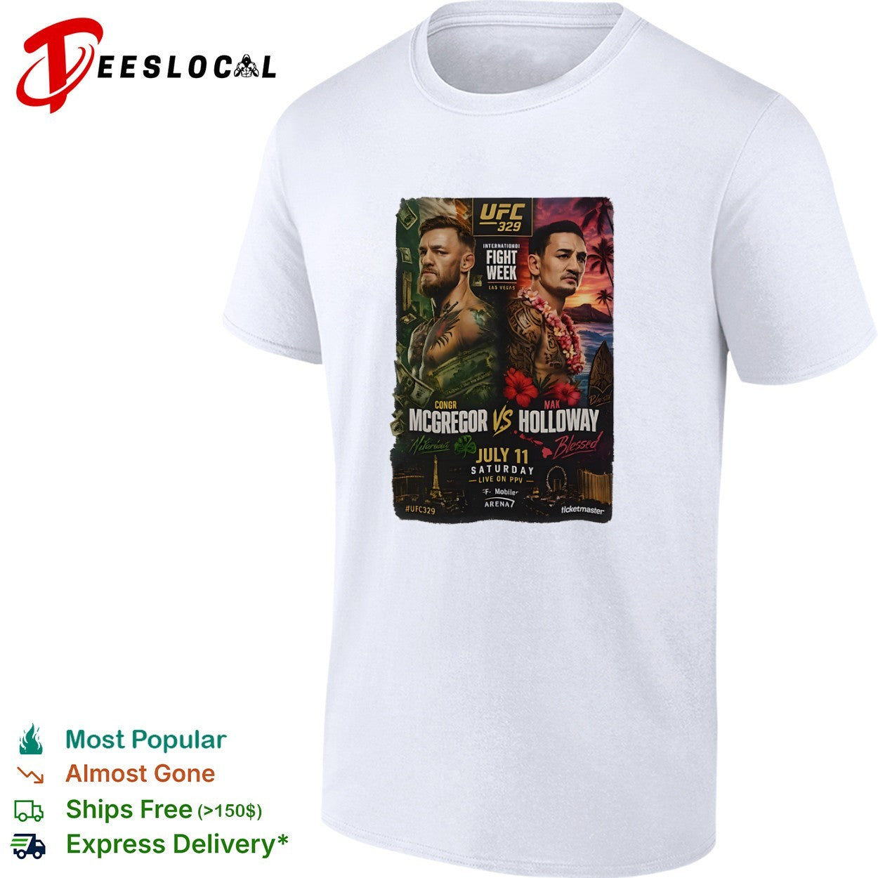 Conor McGregor vs Max Holloway UFC 329 International Fight Week July 11 shirt