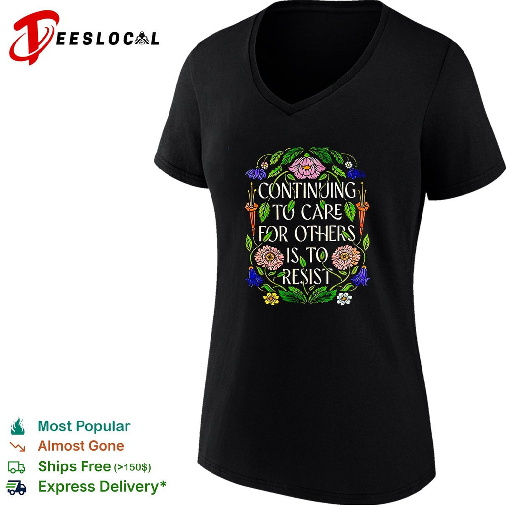Continuing to care for others is to resist floral pattern shirt