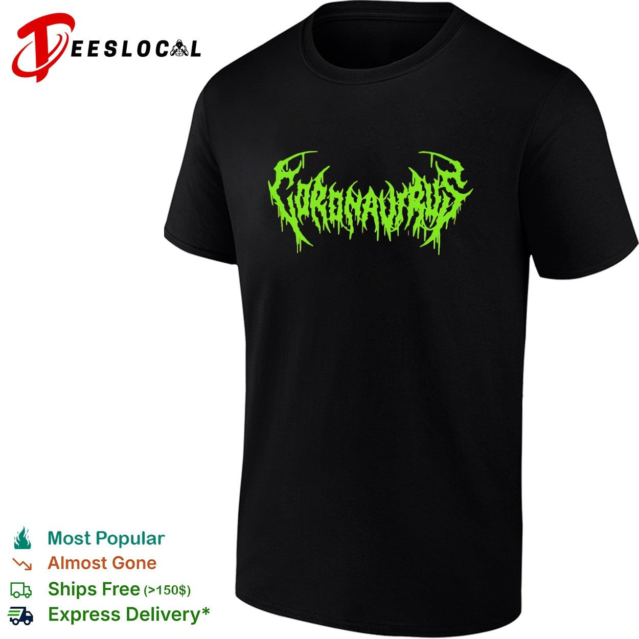 Coronavirus metal logo shirt