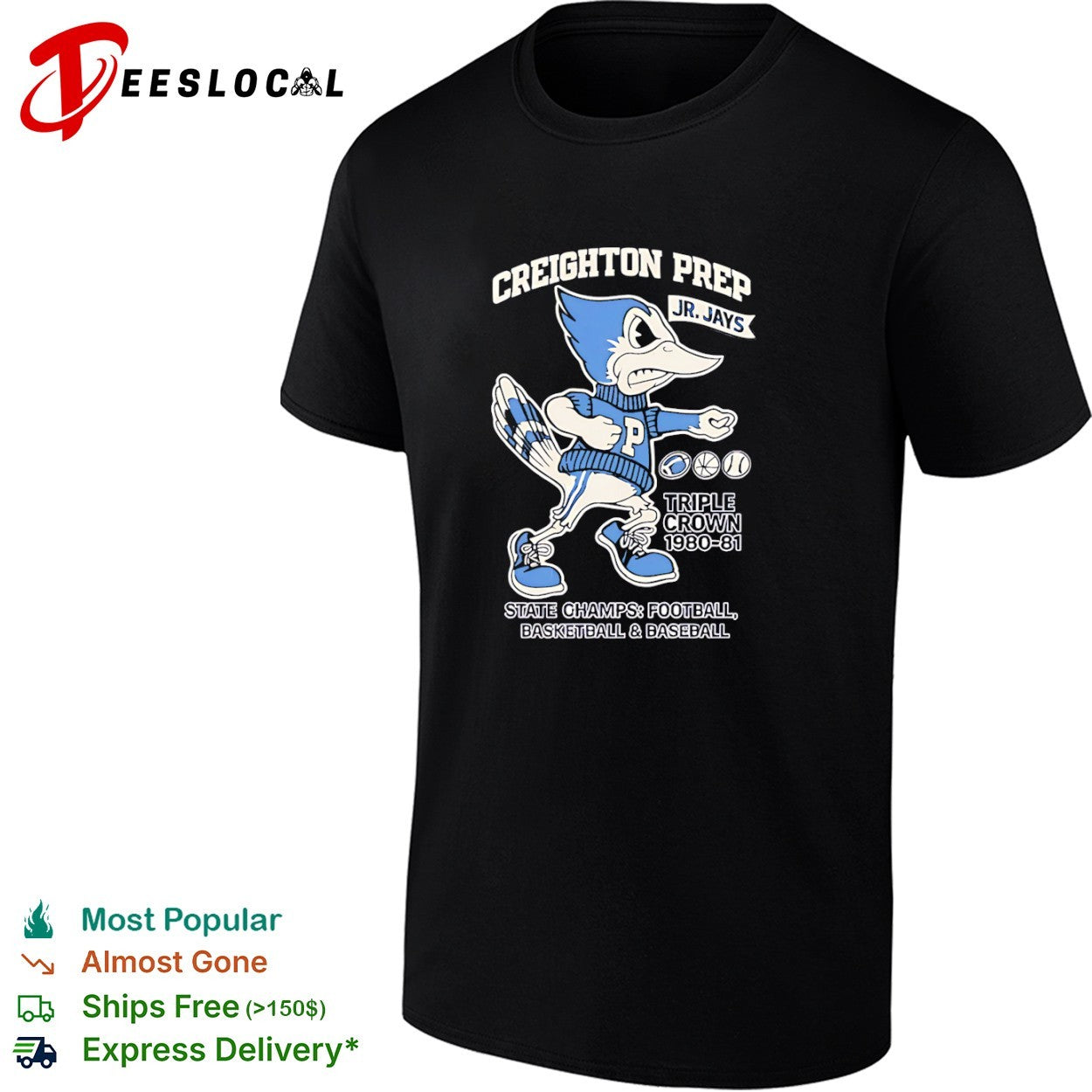 Creighton Prep Jr Jays Triple Crown 1980 1981 shirt