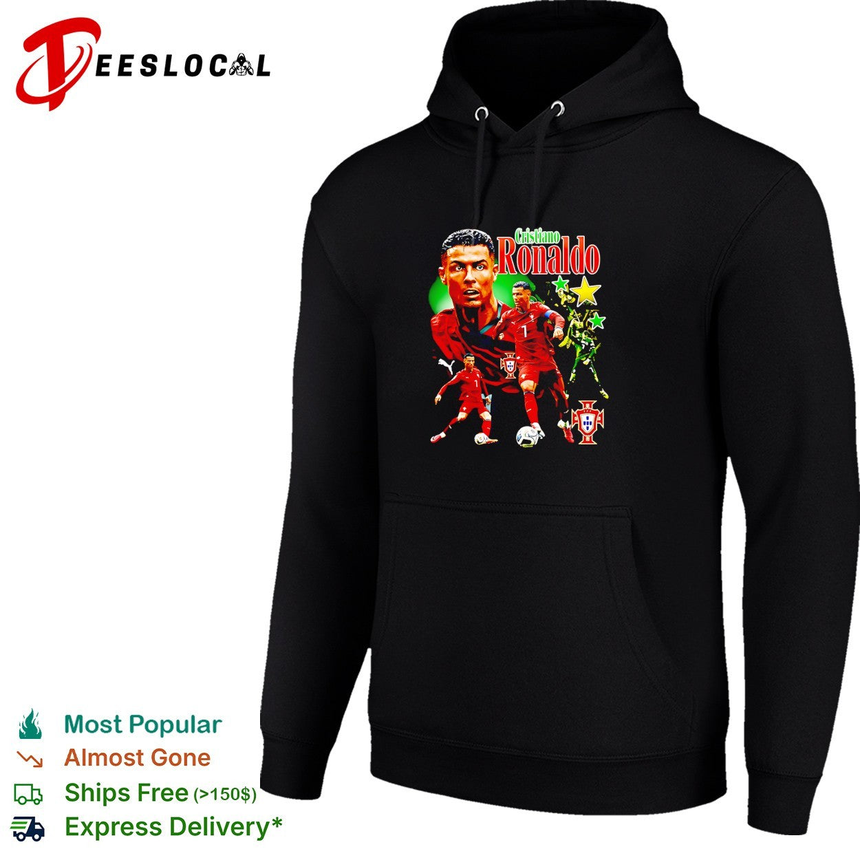 Cristiano Ronaldo Portugal football portrait vintage shirt