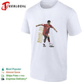 Cristiano Ronaldo number 17 dribbling soccer ball shirt