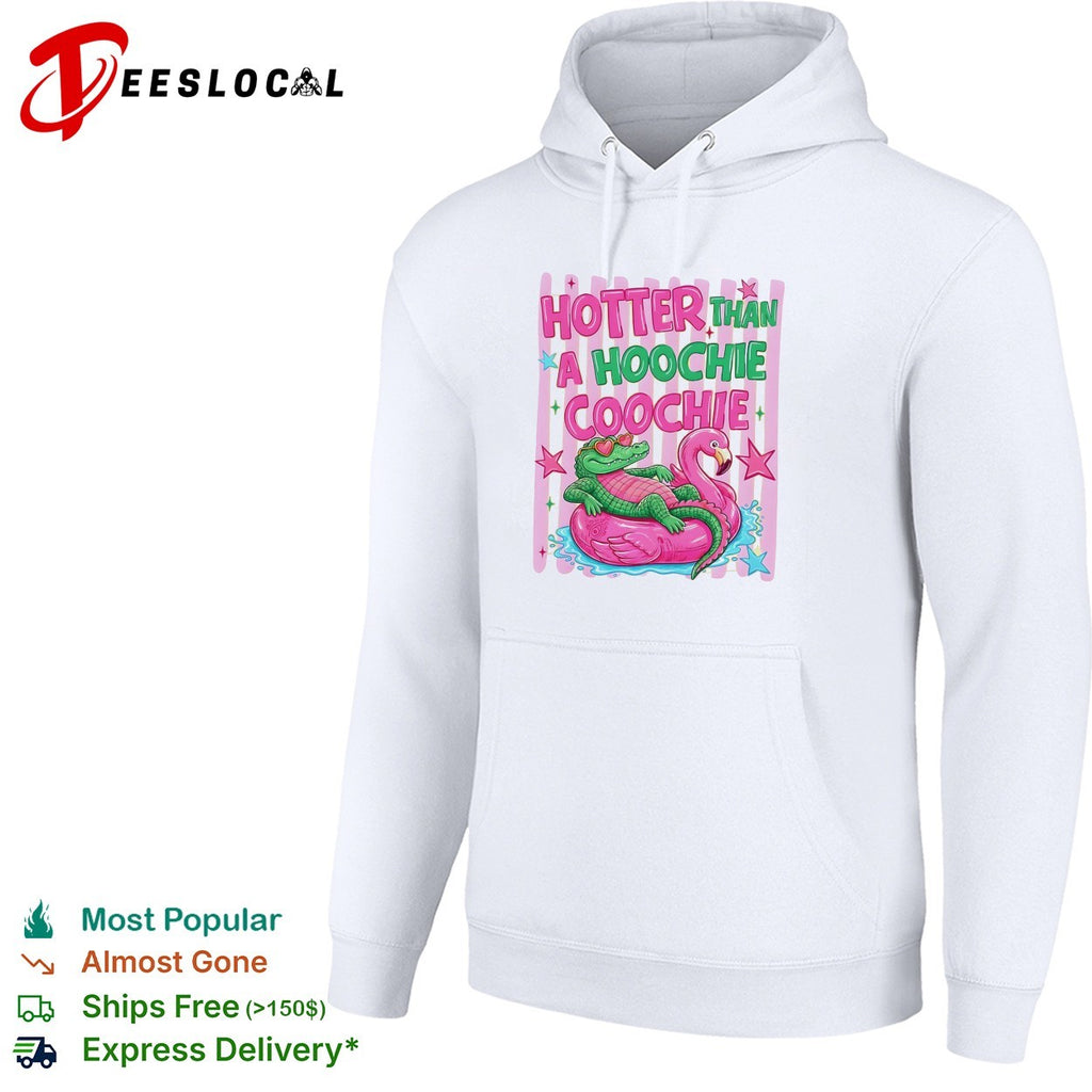 Crocodile on flamingo pool float hotter than a hoochie coochie shirt