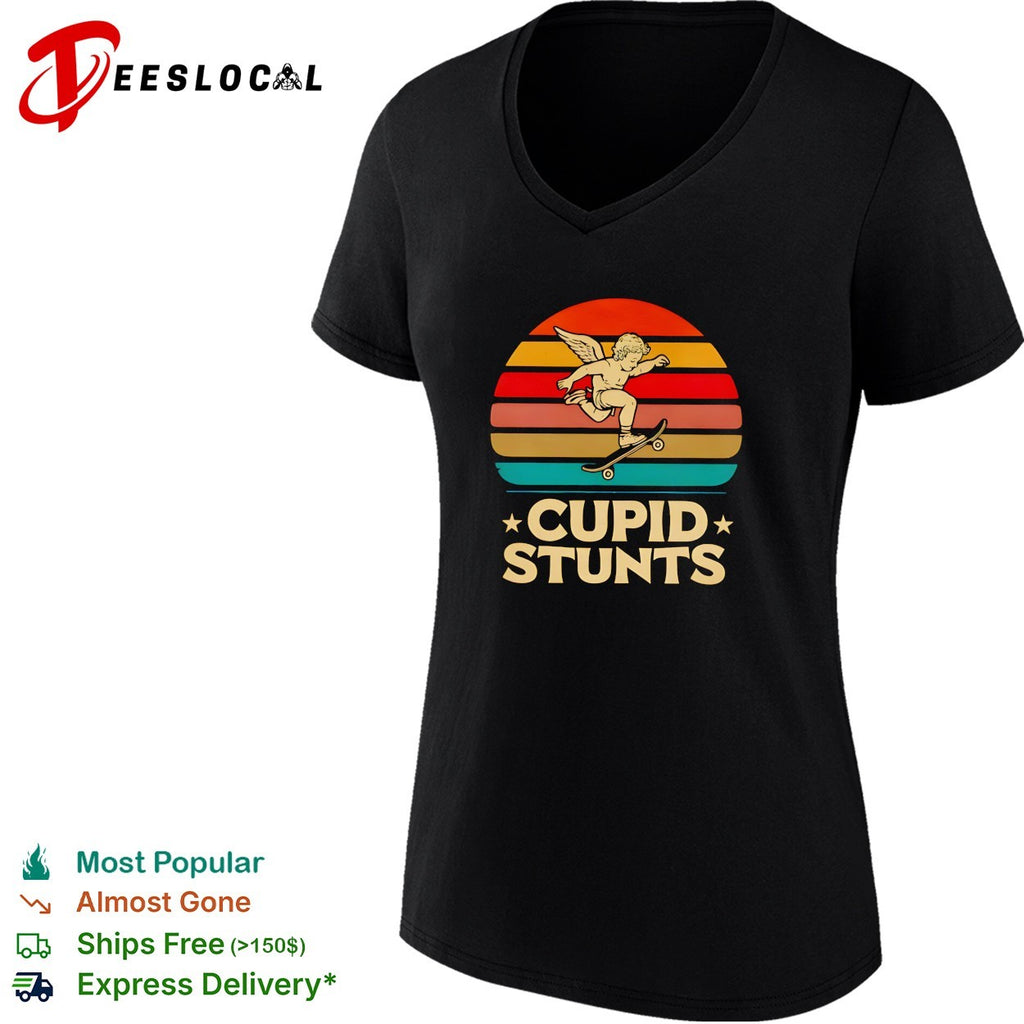 Cupid stunts cherub riding skateboard vintage sunset shirt