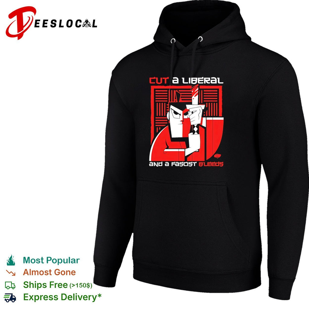 Cut a liberal and a fascist bleeds political shirt